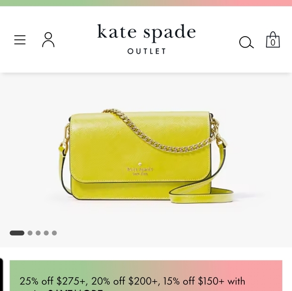 Kate spade small flap crossbody - yellow (lime slice) - Picture 2 of 5